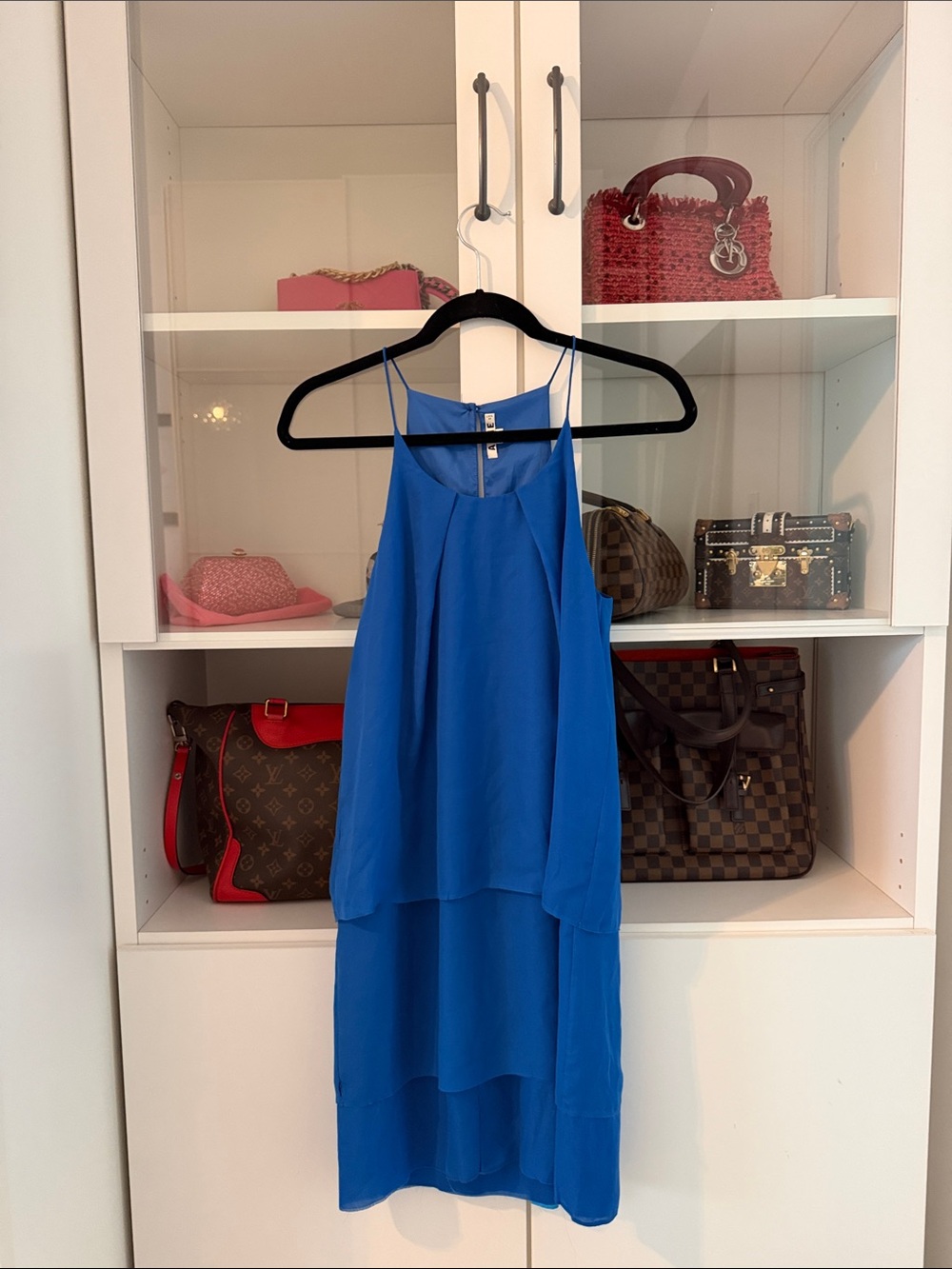 Acne Electric Blue Tiered Mini Dress